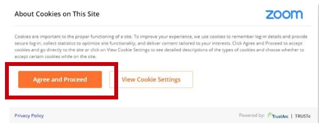 Zoom User Guide - Accept Cookies